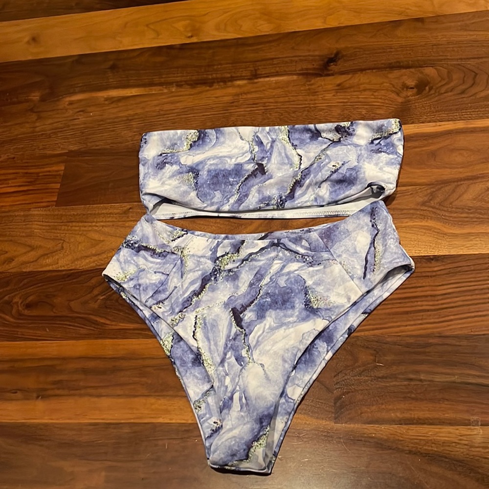 Multi marble tube swimsuit